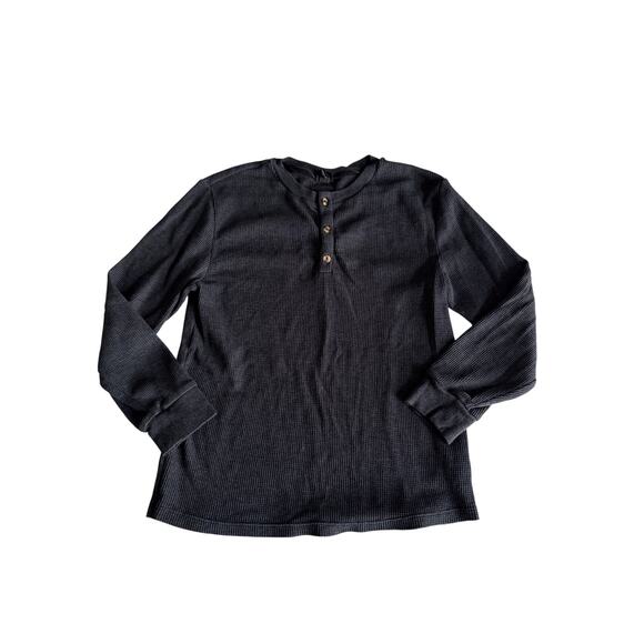 Art Class Other - Art Class Boys' Long Sleeve Black waffle Henley Shirt - Size Medium 8/10